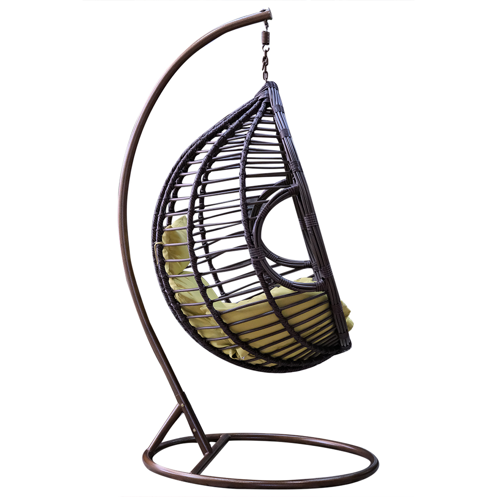 Rattan Round Single Swing With Cushion (1 Year Warranty)