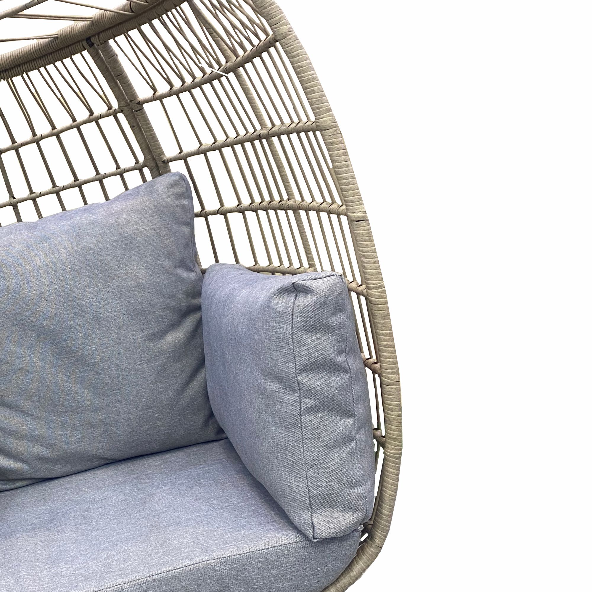 Egg Chair Grey Color with Grey Cushion 