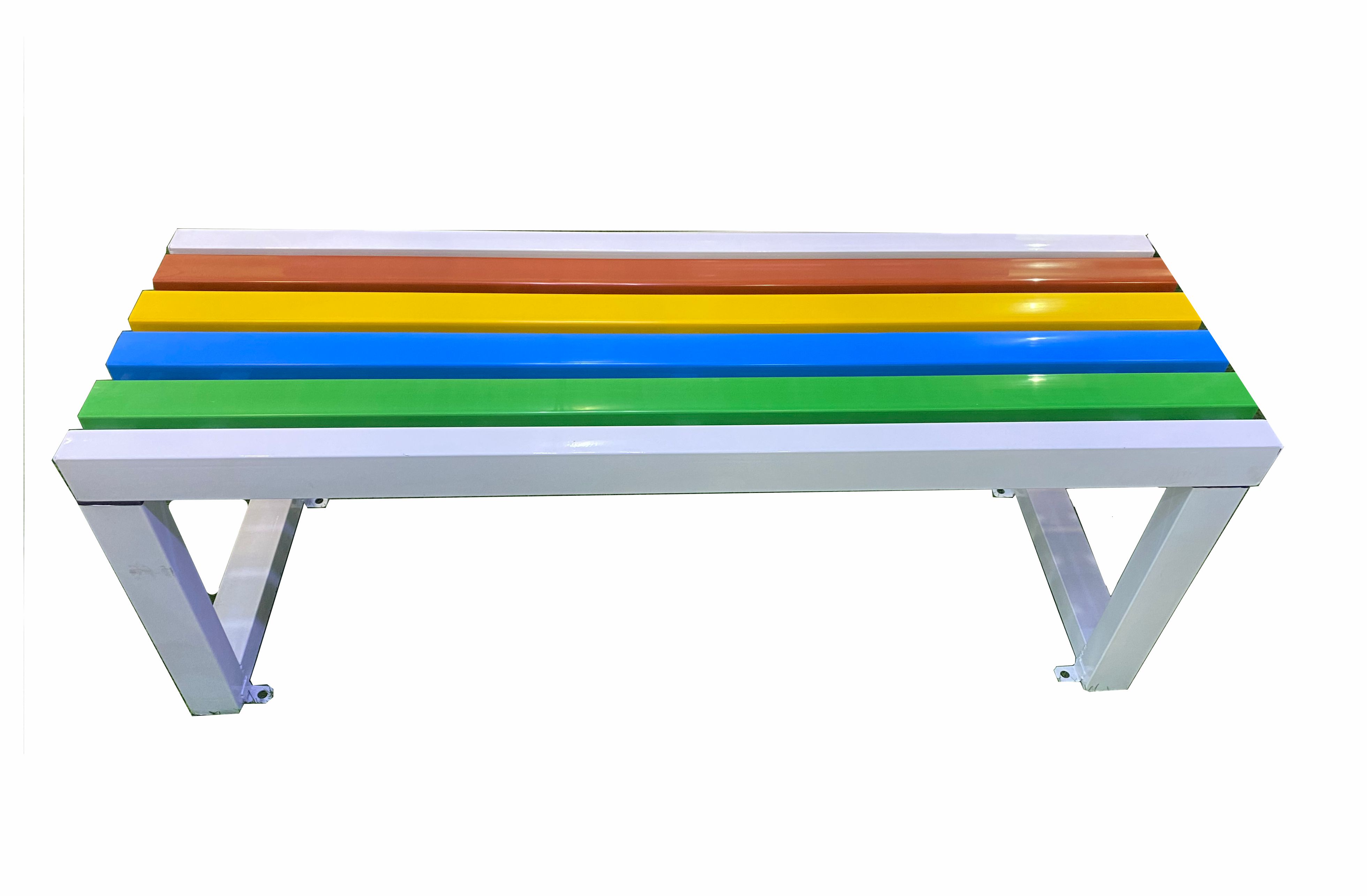 Multi Color Wood Bench 