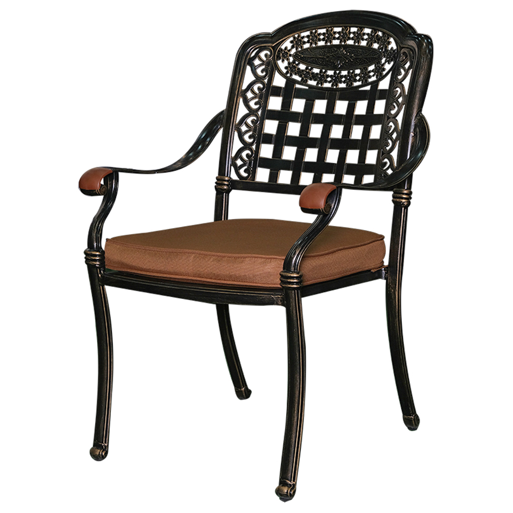 Cast Aluminum Brown Color Dining Set With 5 Years Warranty