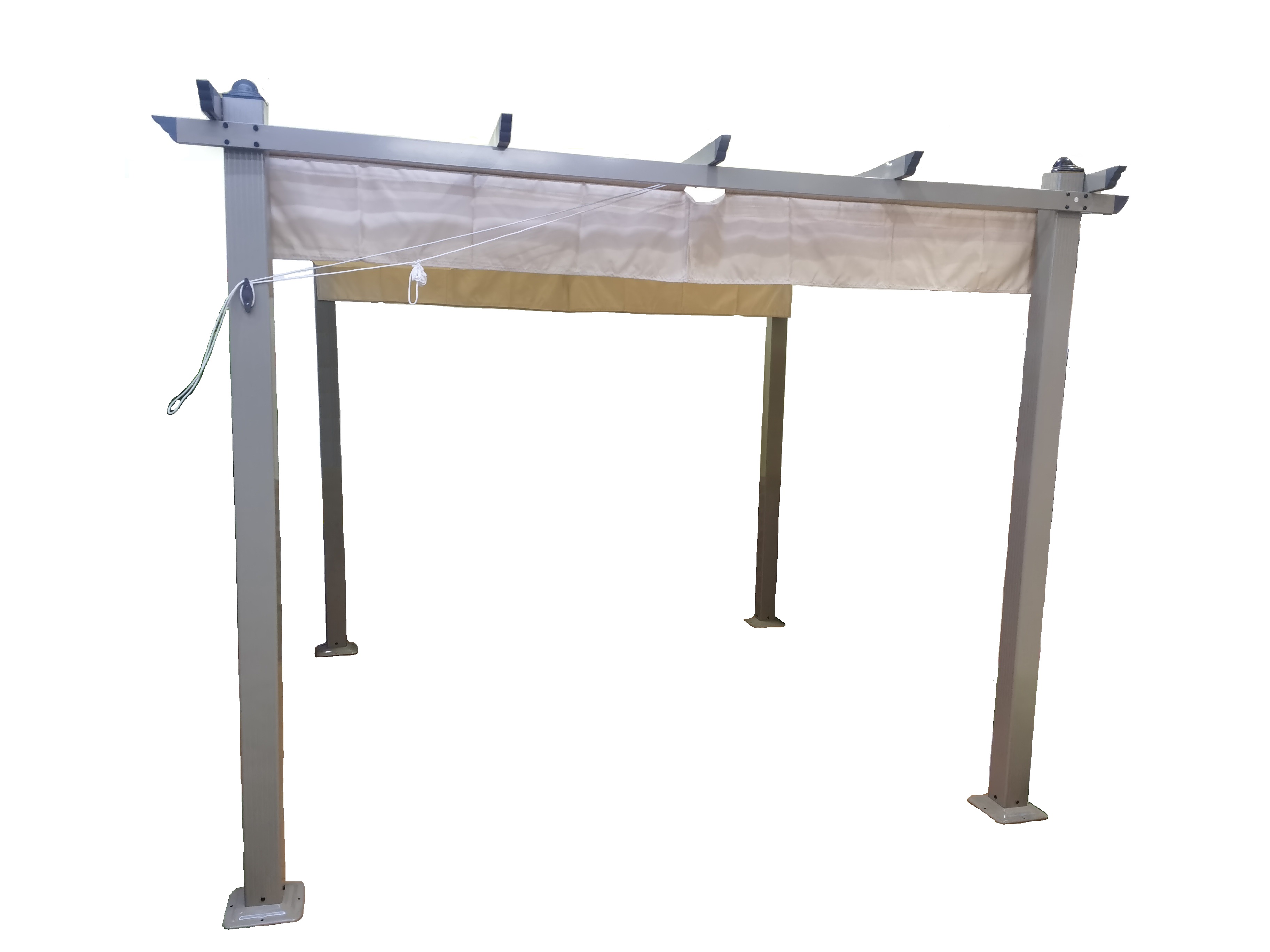 3*3 Meter Aluminium Gazebo With Beige Fabric(1 Year Warranty)