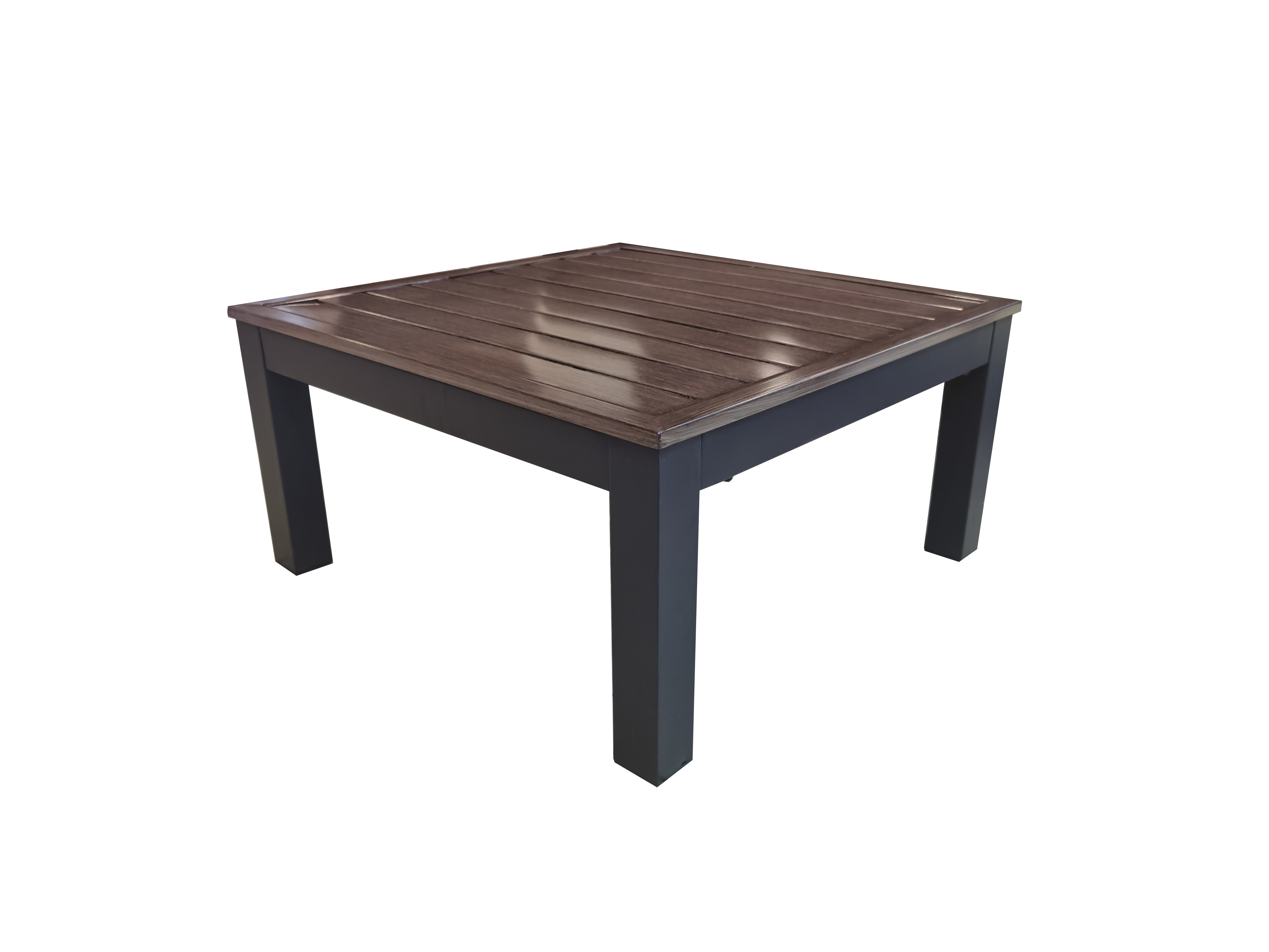 Aluminium L Shape 4 Seater Lounge Set With Dark Grey Cushion