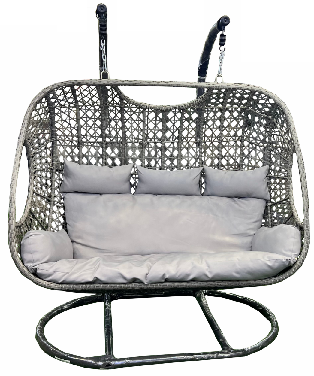 3 Person Grey Swing With Grey Cushion (1Year Warranty)