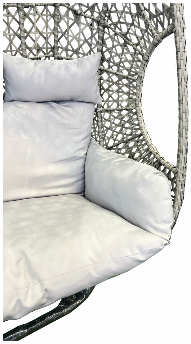 3 Person Grey Swing With Grey Cushion (1Year Warranty)