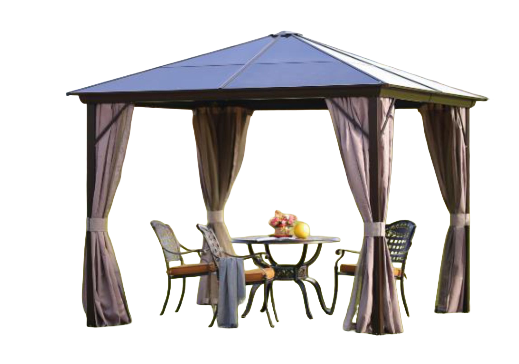 3*3cm Fiber Top Gazebo With Mosquito Net and Curtain (1 Year Warranty)