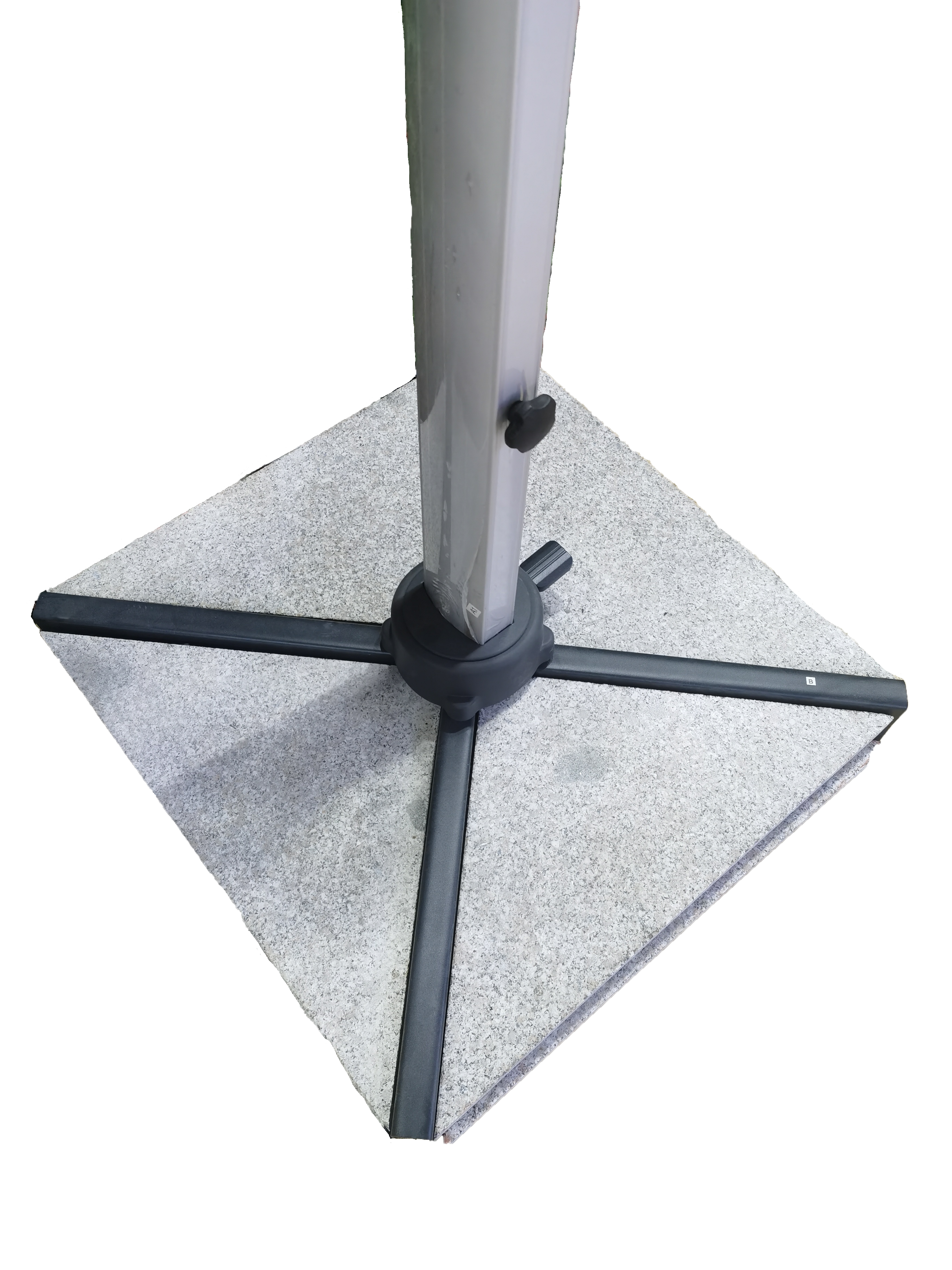 3.5*3.5M Aluminum Umbrella With 120KG Marble Base Khaki