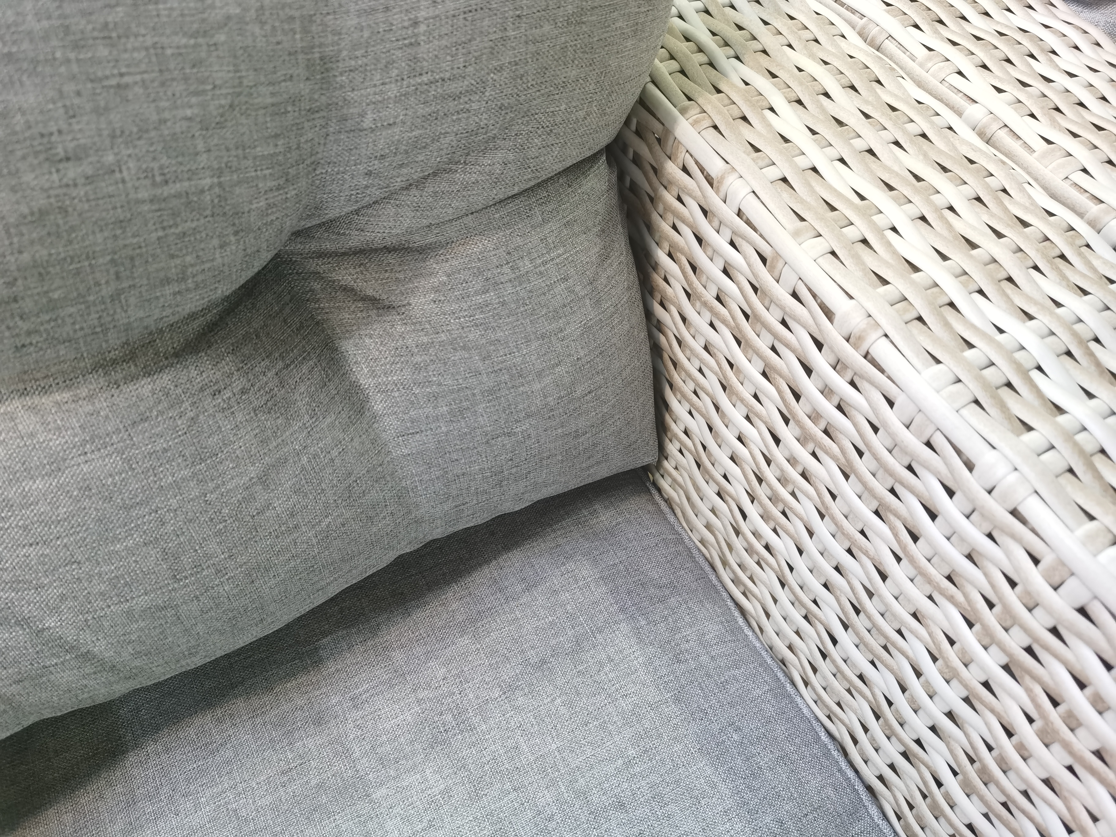 7 Seater Grey Rattan Lounge Set with Grey Cushion
