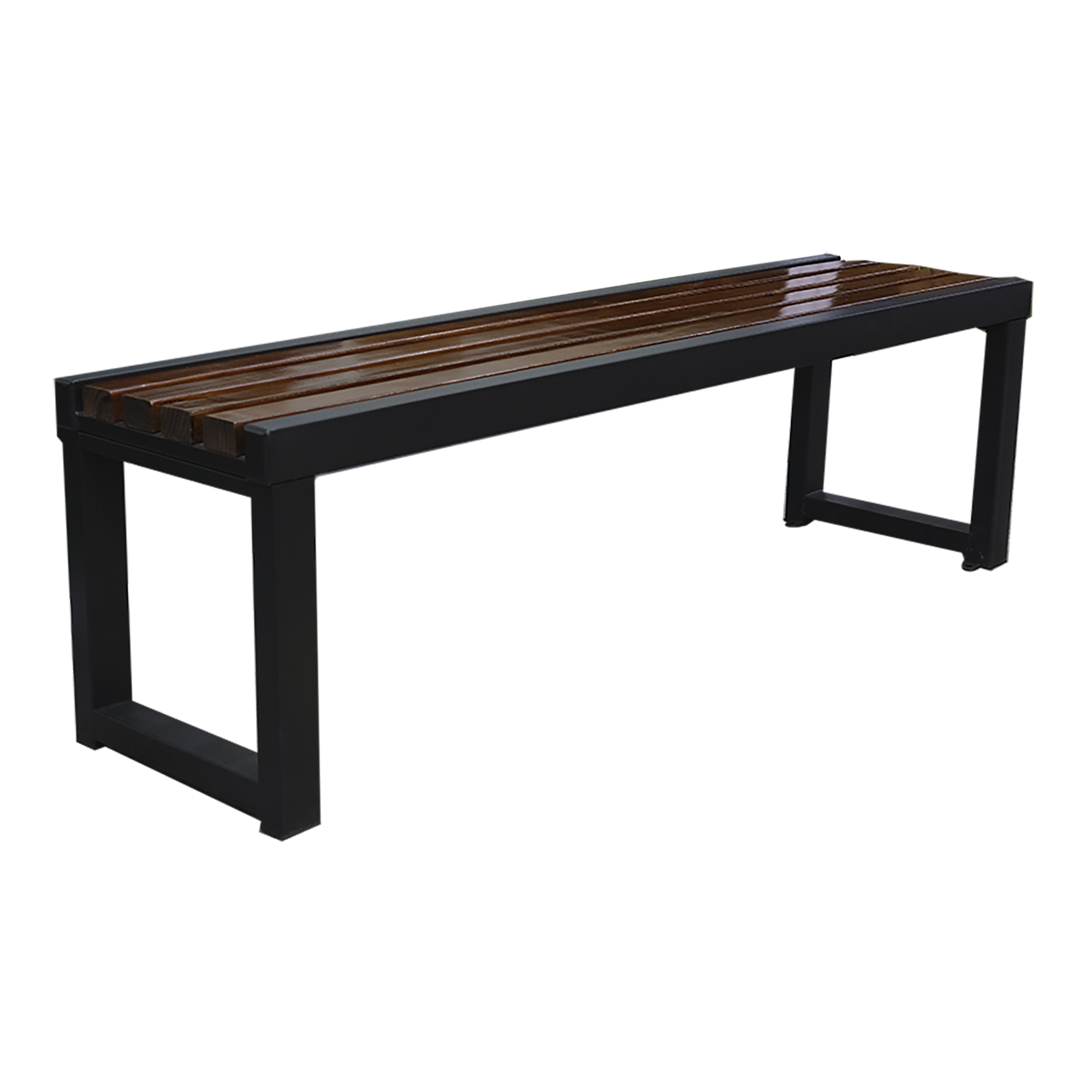 180cm Wooden Picnic Bench With Metal Frame   