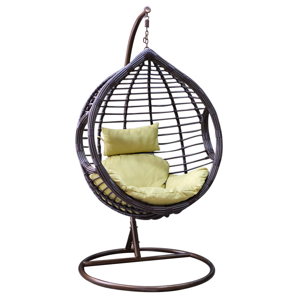 Rattan Round Single Swing With Cushion (1 Year Warranty)