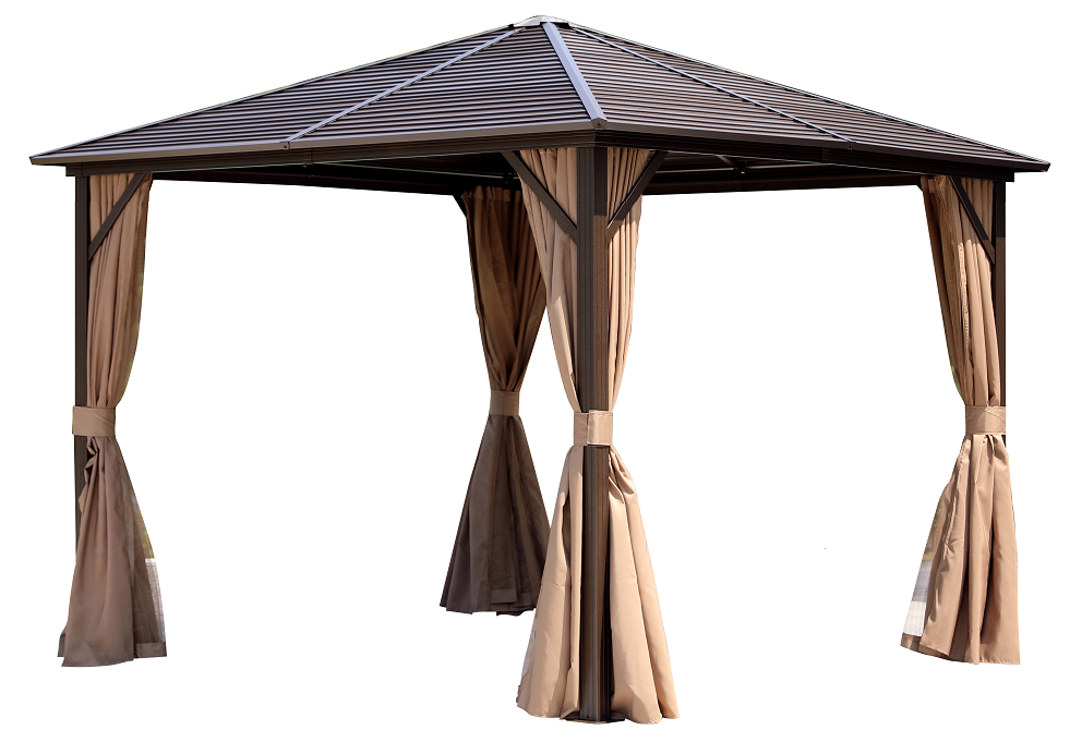 3*3 Meter Metal Top Gazebo With Mosquito net and Curtain (2 Year Warranty)