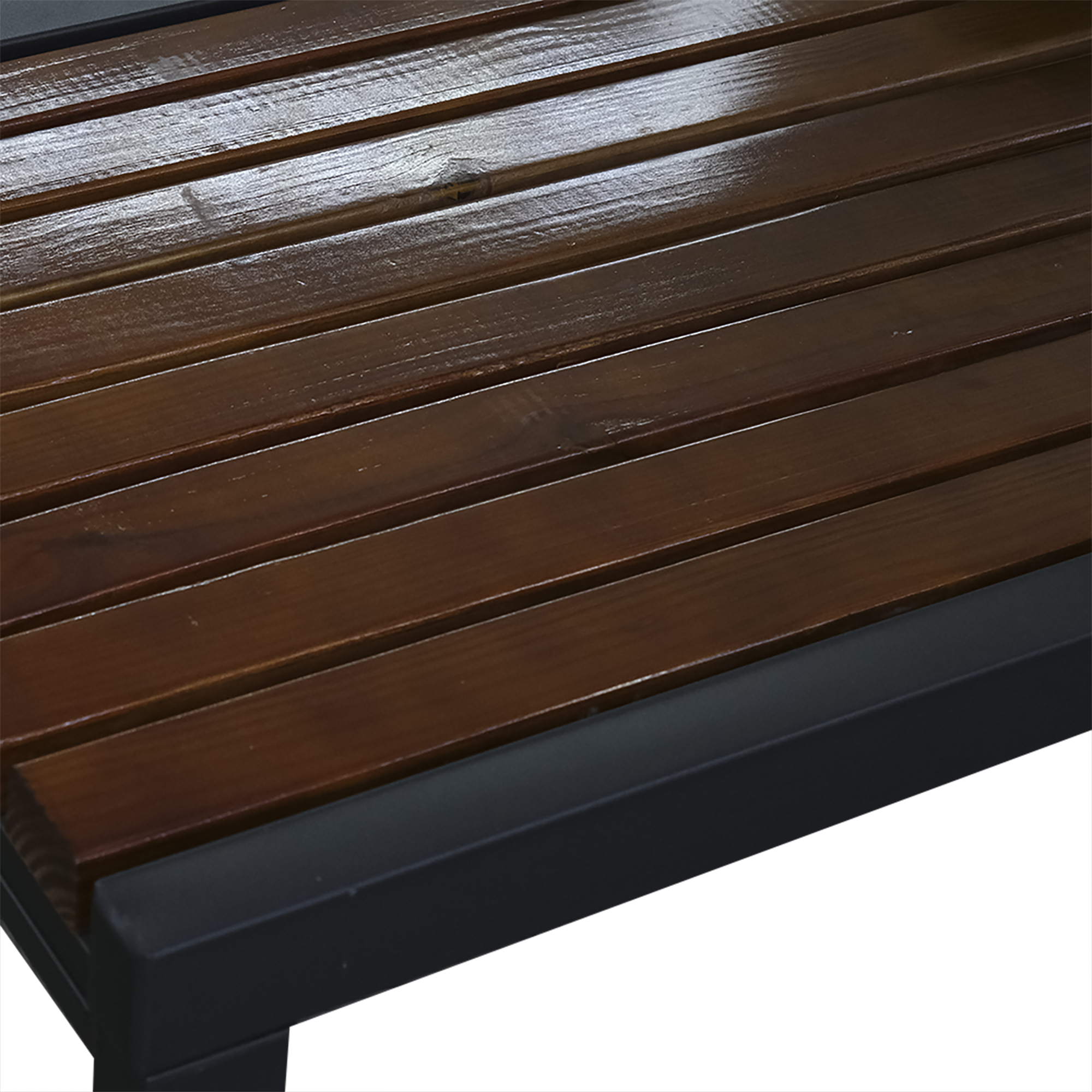 180cm Wooden Picnic Bench With Metal Frame   