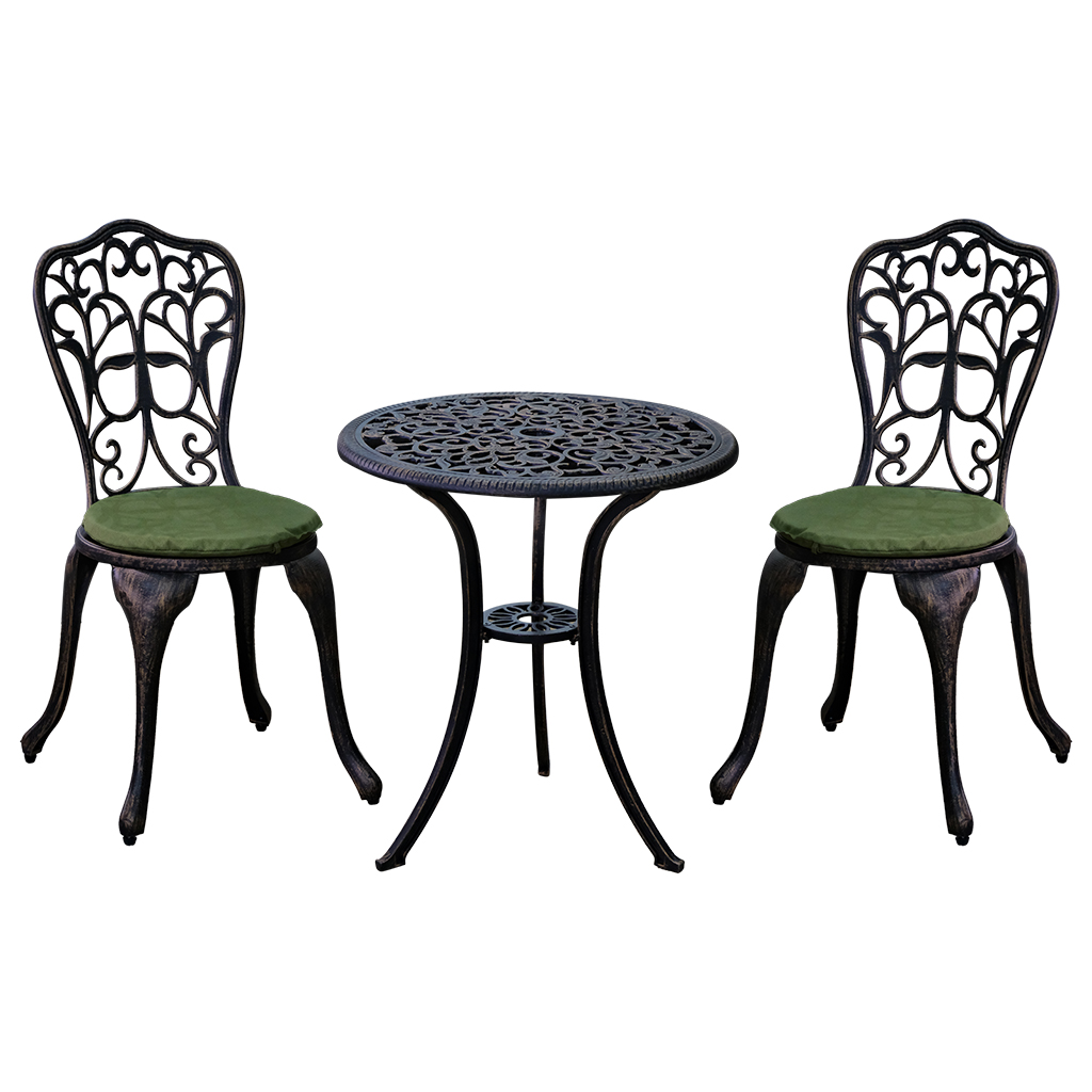 Cast Aluminum Brown Balcony Set