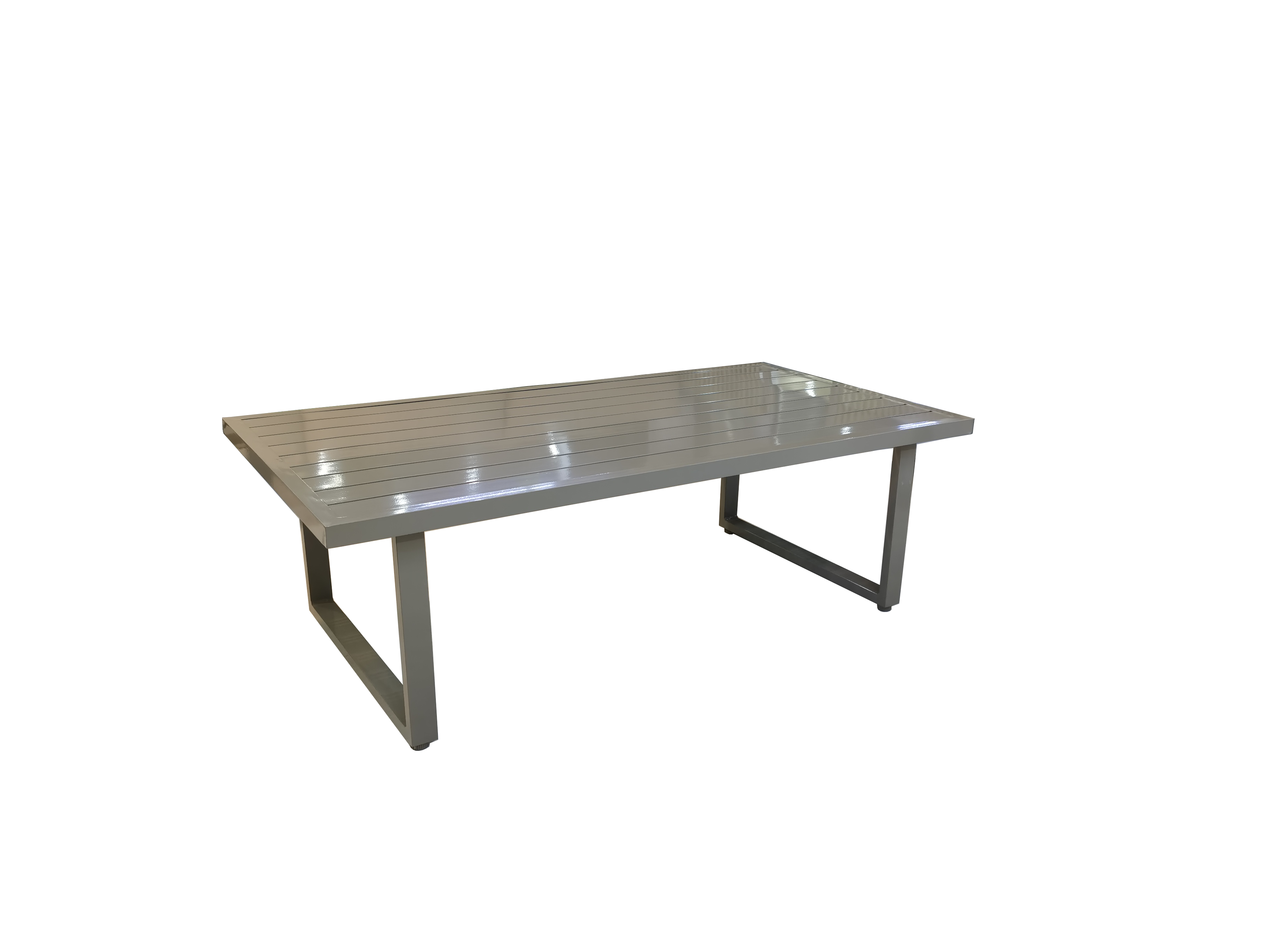 Aluminium 7 Seater Beige Rope Lounge Set With Coffee Table & Side Table