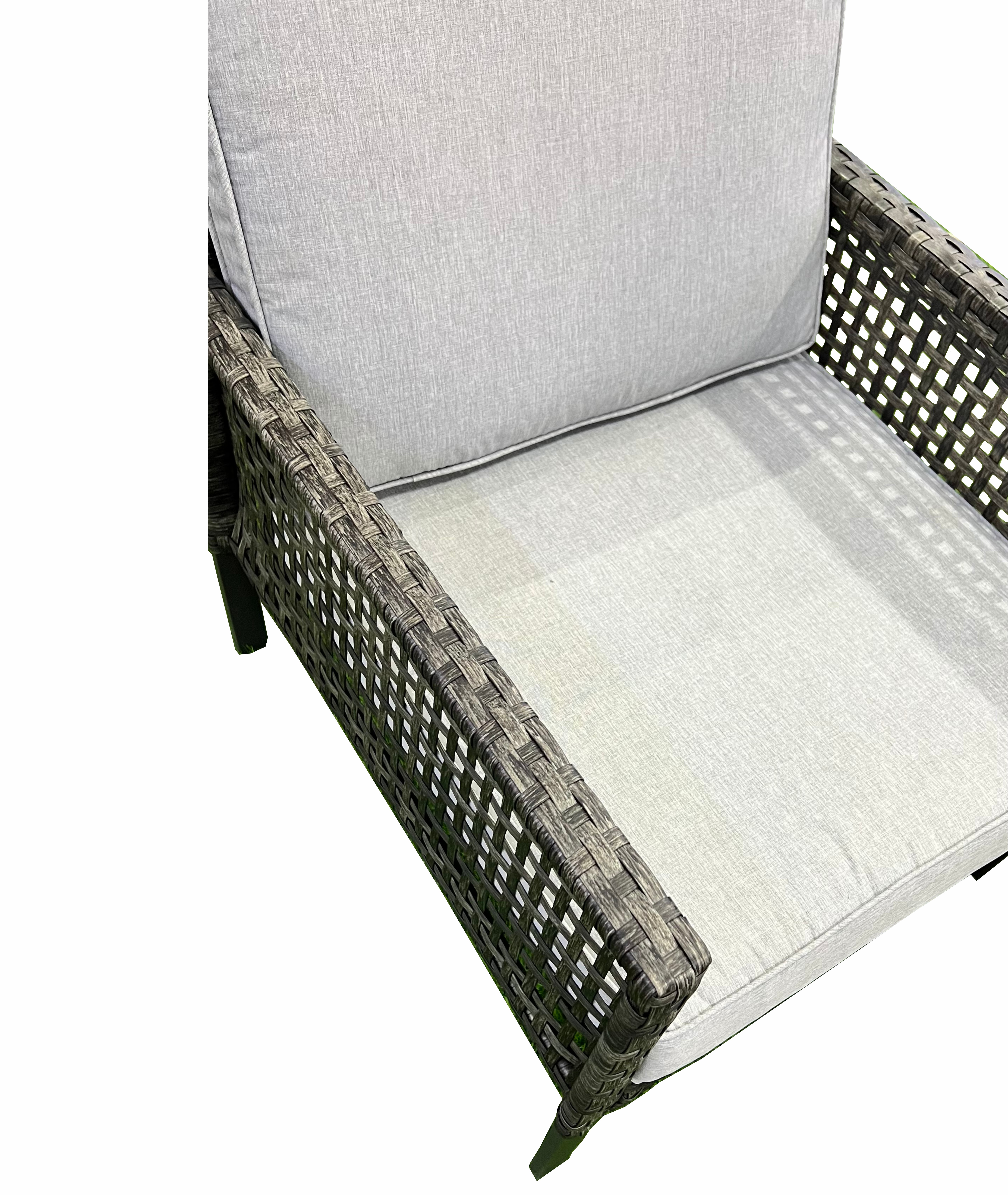4 Seater Gery Color Rattan Sofa