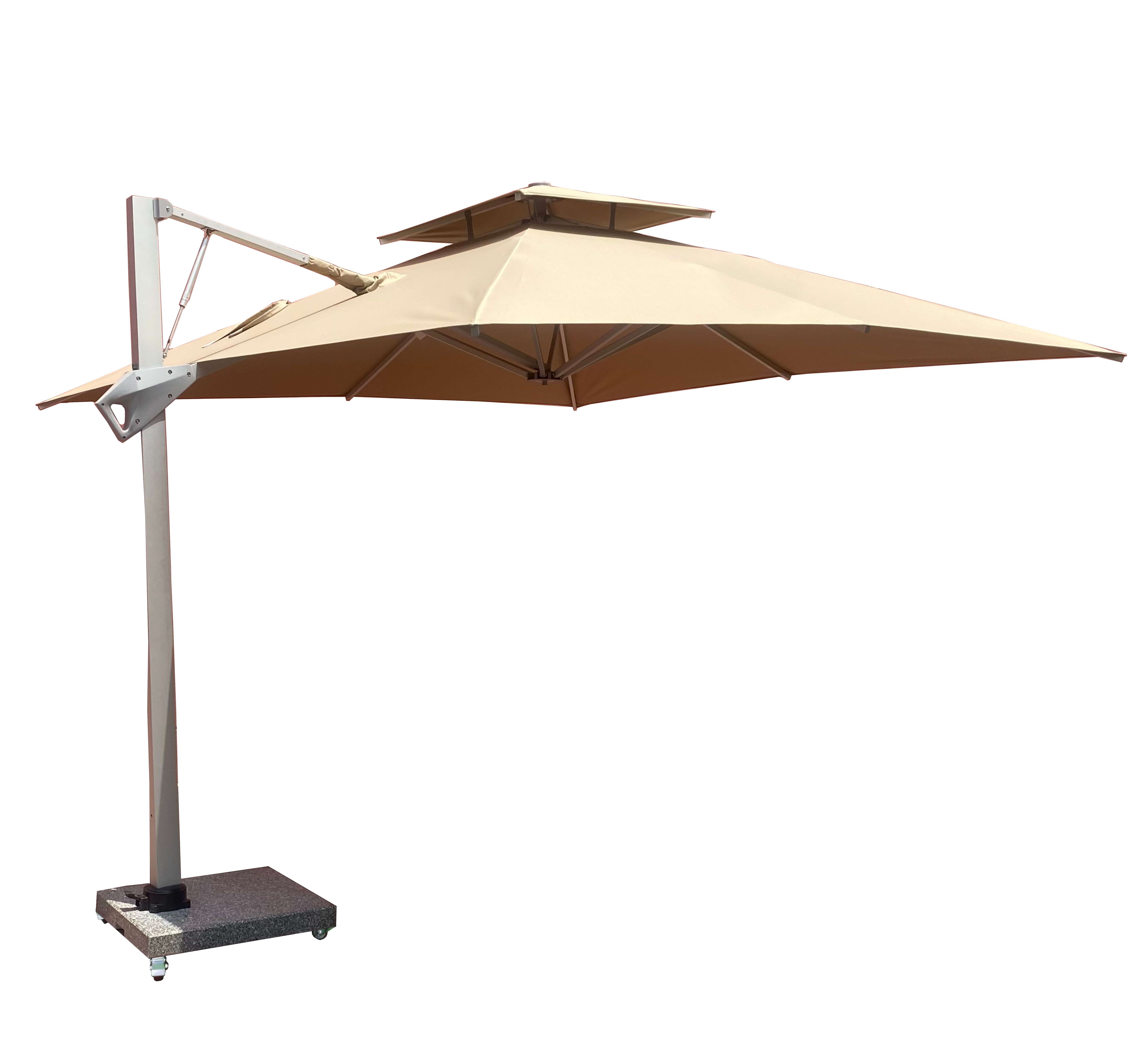 3.5X3.5M Hydraulic Umbrella With 220kg Wheels Base & 2 Years Warranty