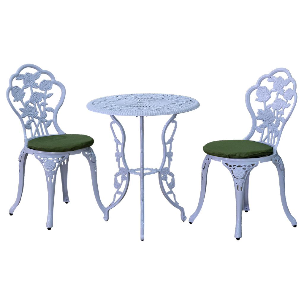 Cast Aluminum White Balcony Set