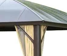365*365cm Fiber Top Gazebo With Mosquito net and Curtain (2 Year Warranty)