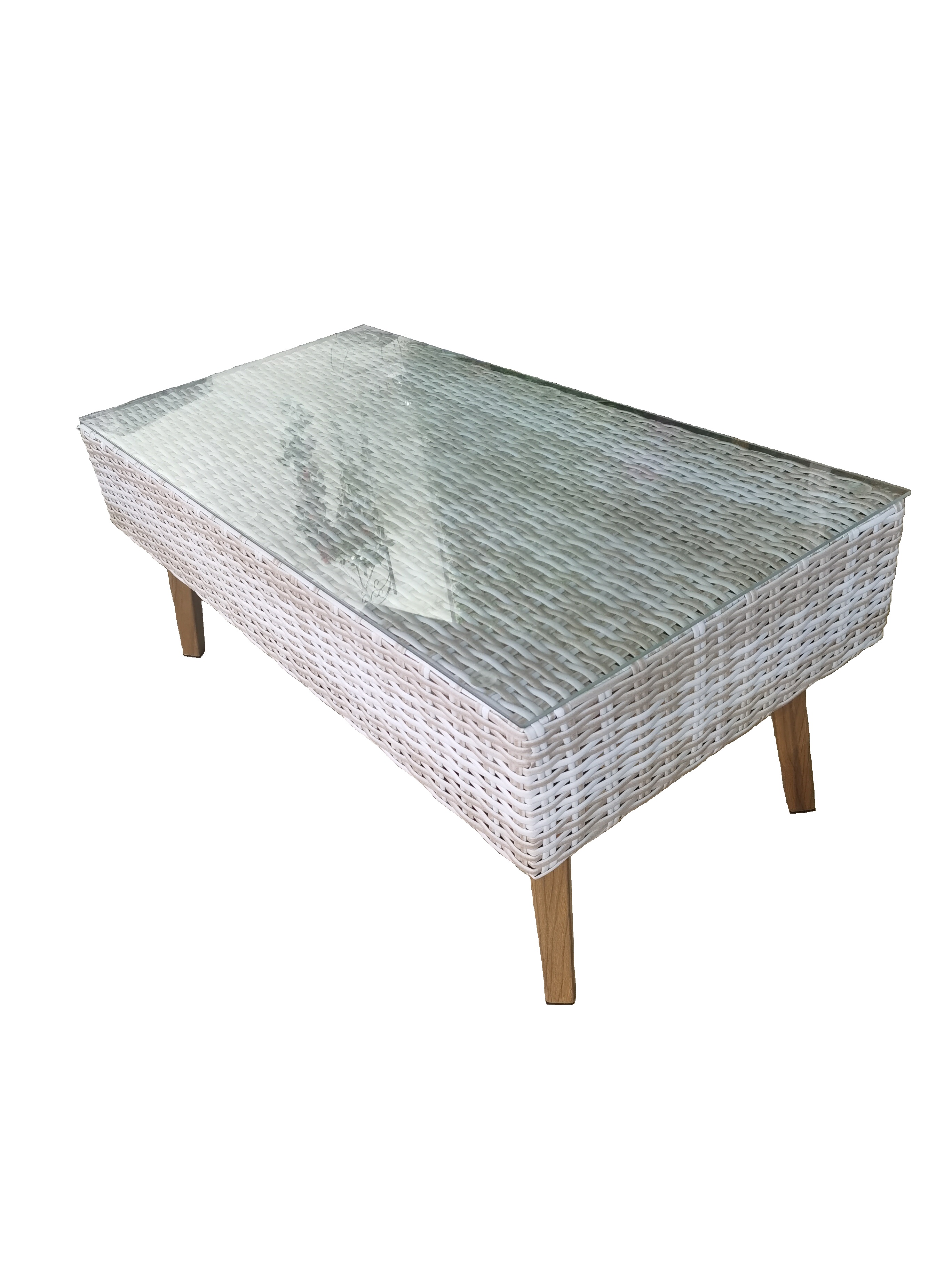 7 Seater Grey Rattan Lounge Set with Grey Cushion