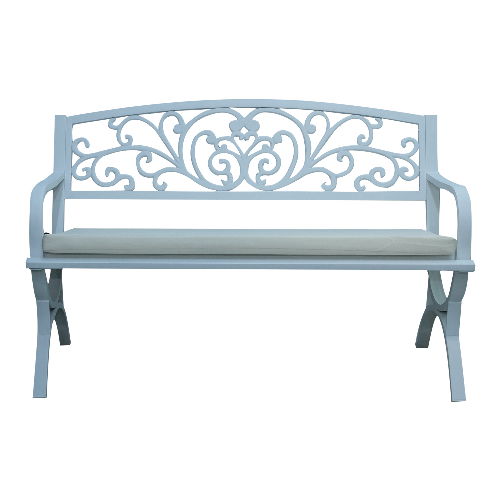 White Steel Bench