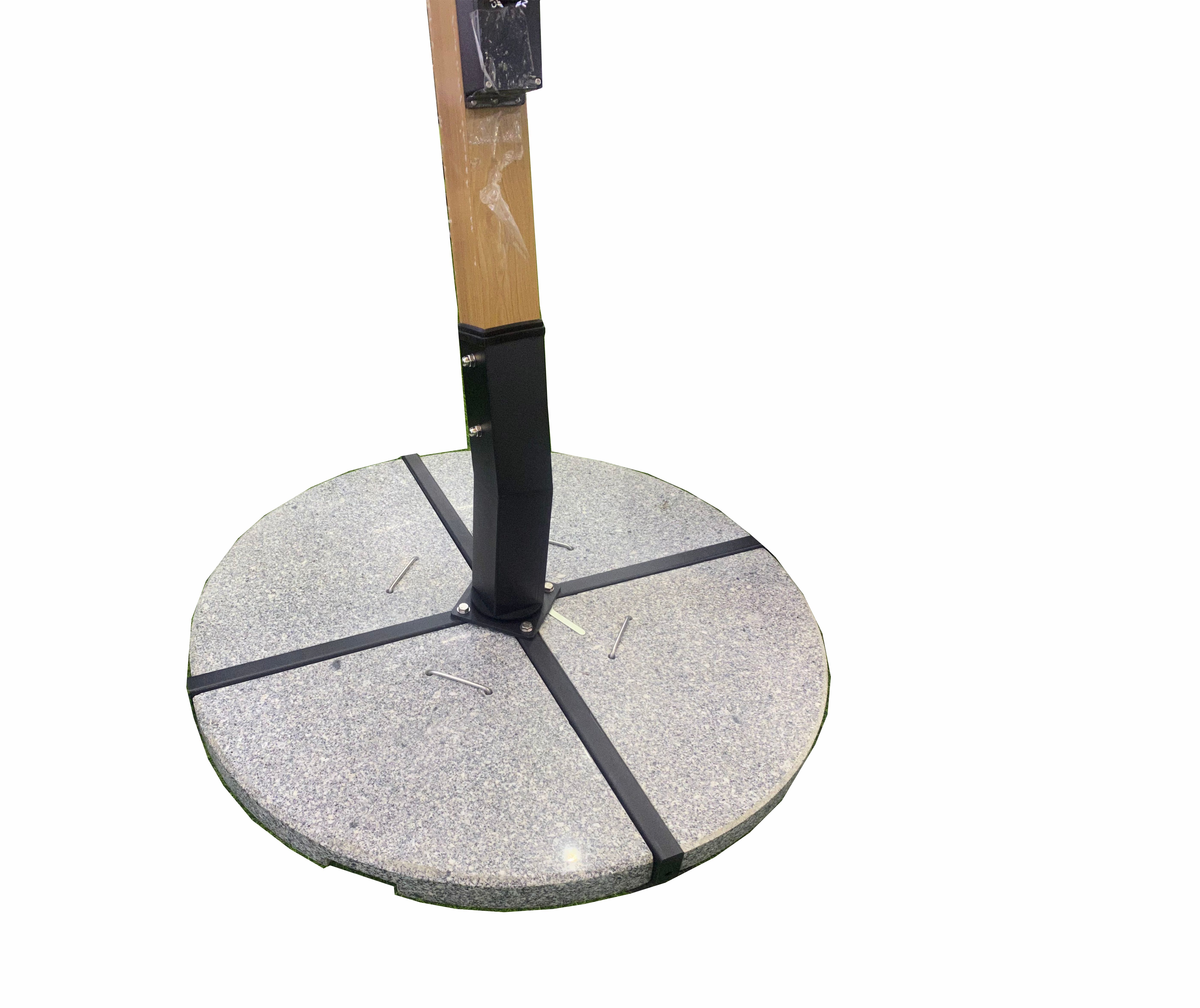 3x3 Meter Z - Shape Beige Color Umbrella With 160KG Marble Base and 2 Years Warranty