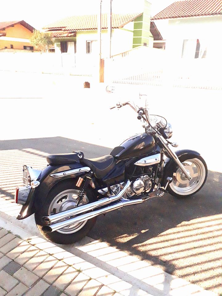 Escapamento Mirage 250 2 1/2" longo Cromado 