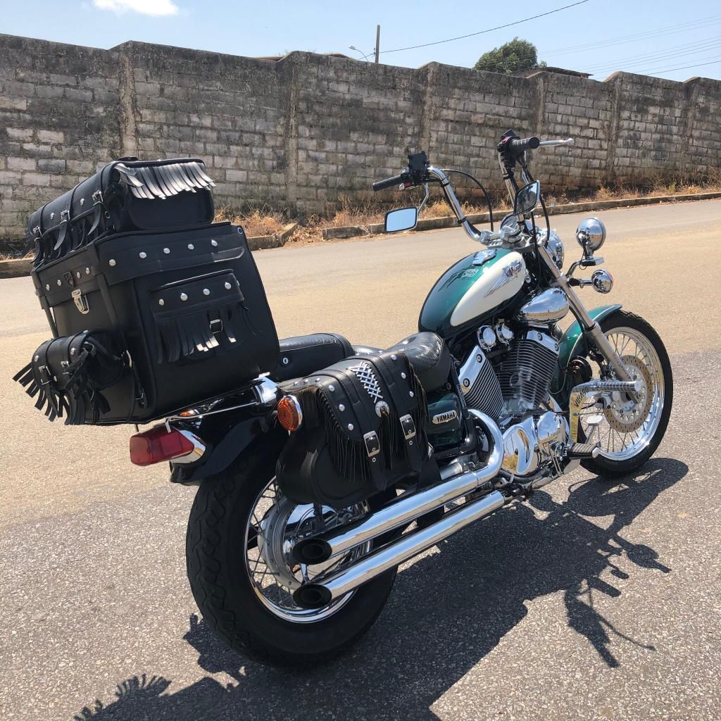 Escapamento Virago 535 2 1/2" longo cromado