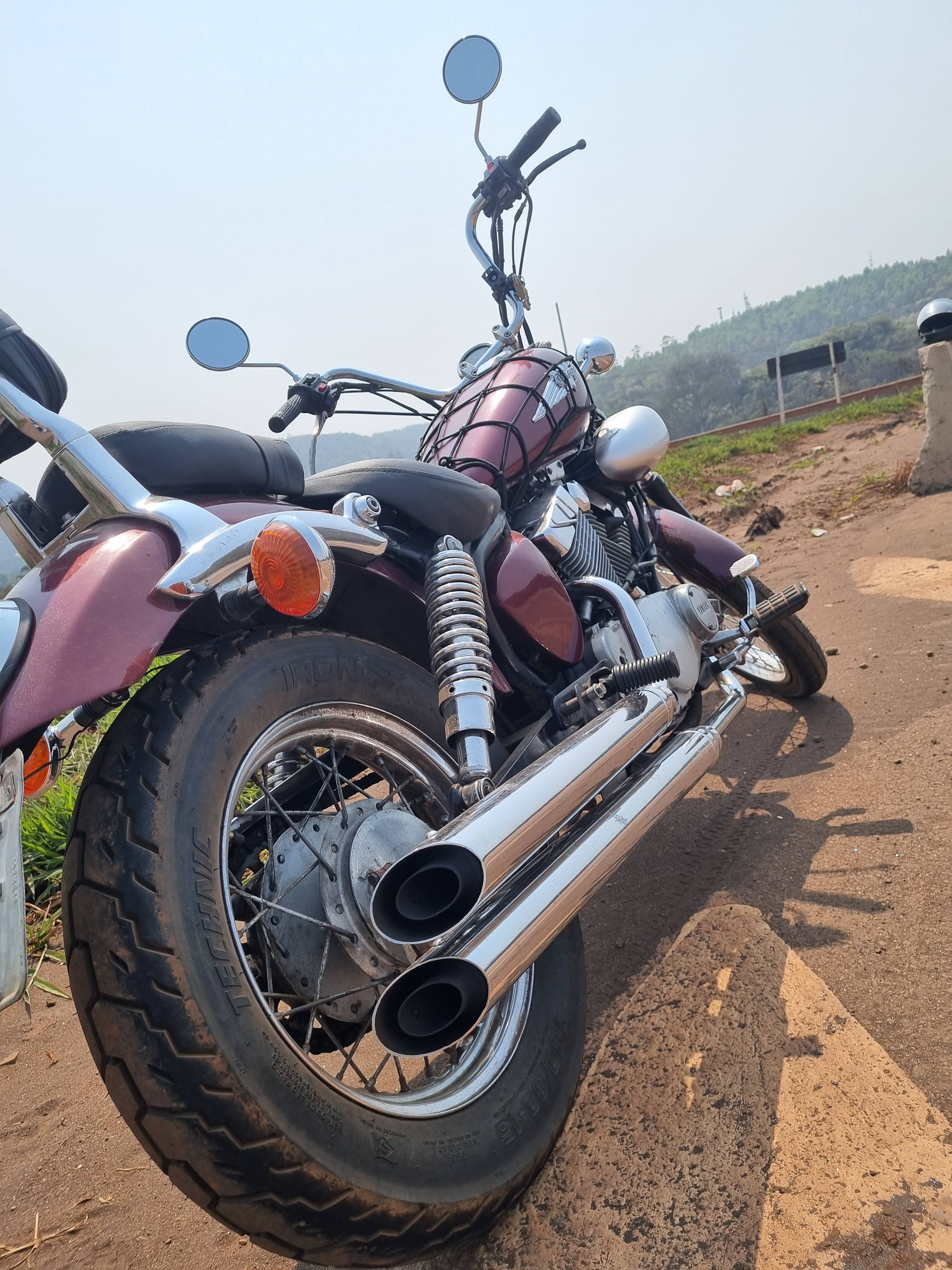 Escapamento Virago 250 2 1/2" longo Cromado 