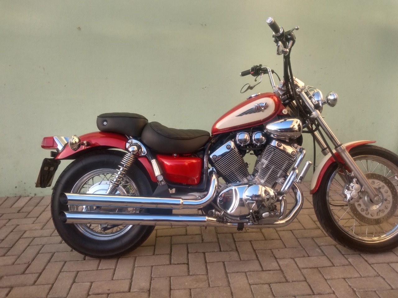 Escapamento Virago 535 2 1/2" longo cromado 