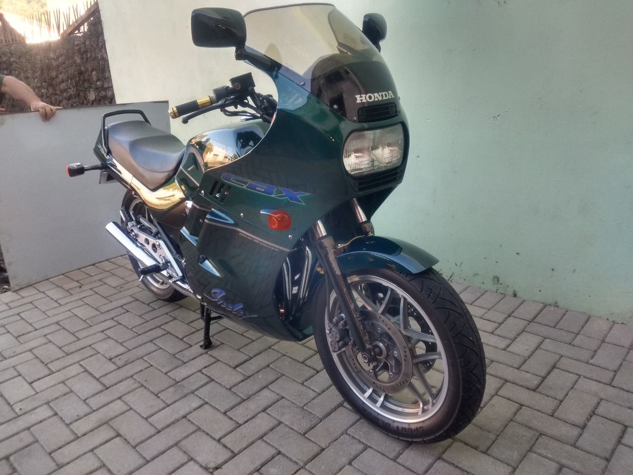 Escapamento bi partido 4x1 CBX 750 cromado 