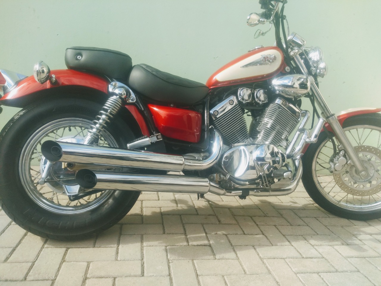 Escapamento Virago 535 3" CH LAT Cromado