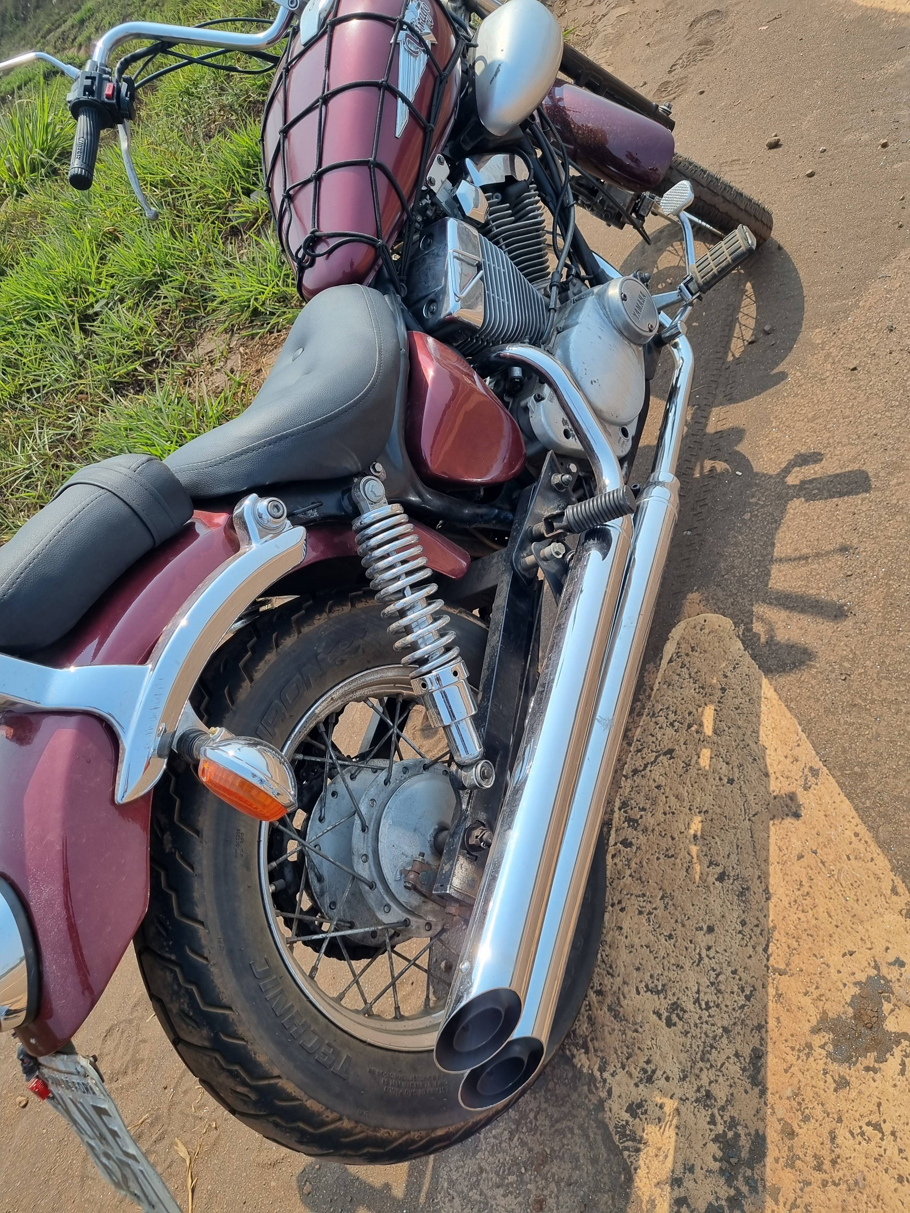 Escapamento Virago 250 2 1/2" longo Cromado 