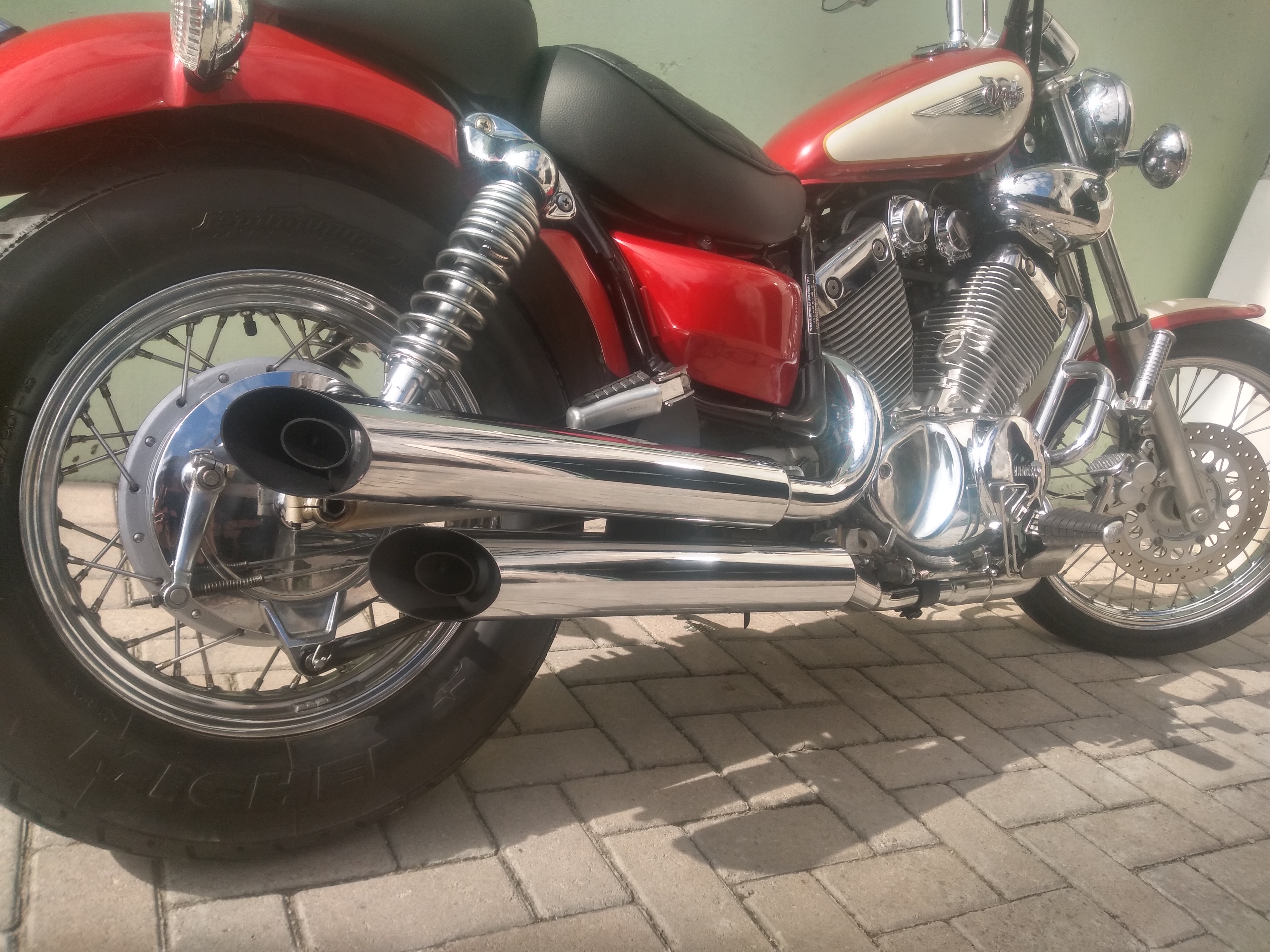 Escapamento Virago 535 3" CH LAT Cromado