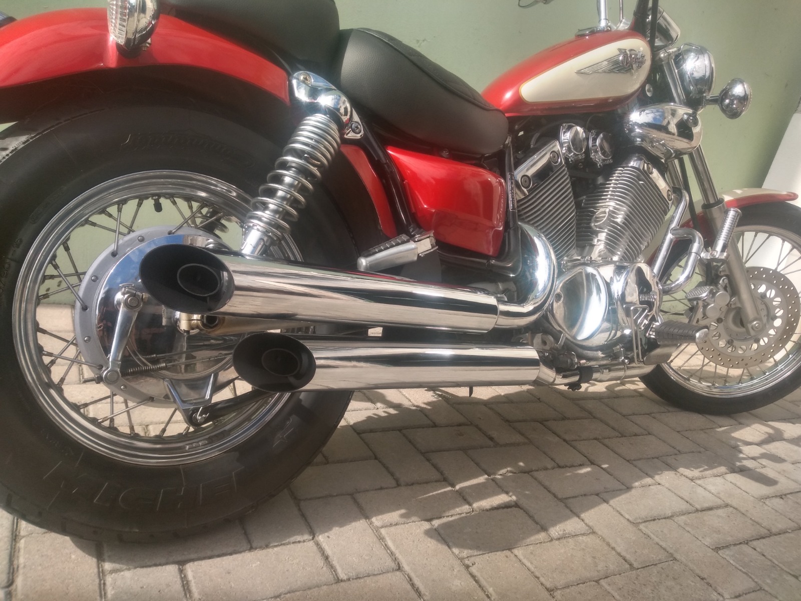 Escapamento Virago 535 3" CH LAT Cromado