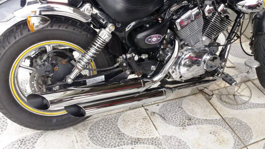 Escapamento KANSAS 250 3" CH LAT cromado