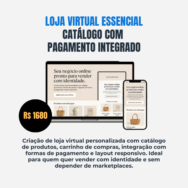 Loja Virtual Essencial – Catálogo com Pagamento Integrado