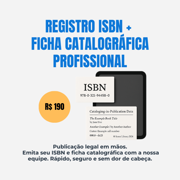 Registro ISBN + Ficha Catalográfica Profissional