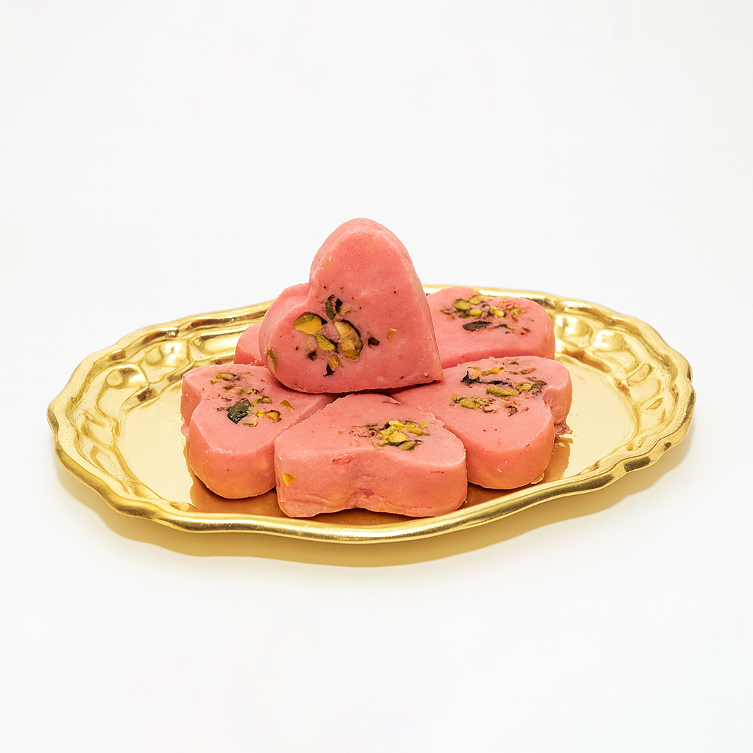 Rose Pistachio Heart Mithai