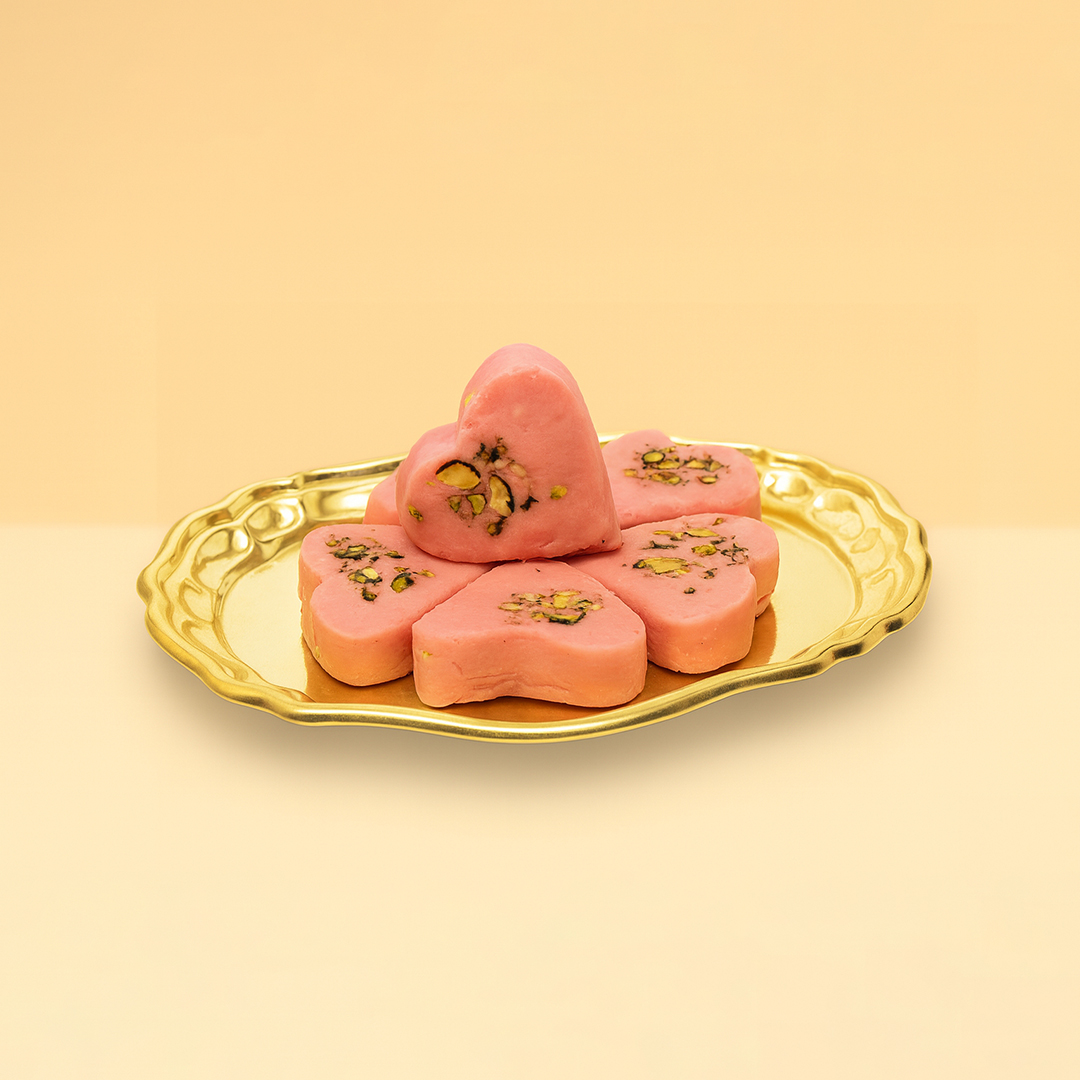 Rose Pistachio Heart Mithai