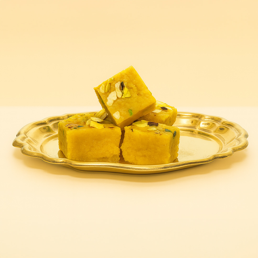 Traditional Indian Besan Barfi