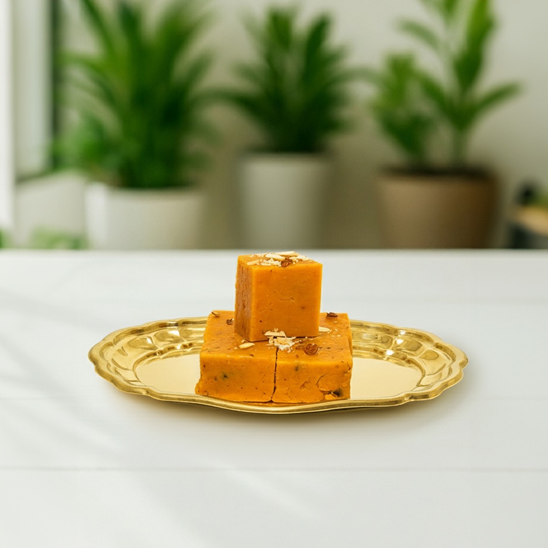 Traditional Indian Besan Barfi