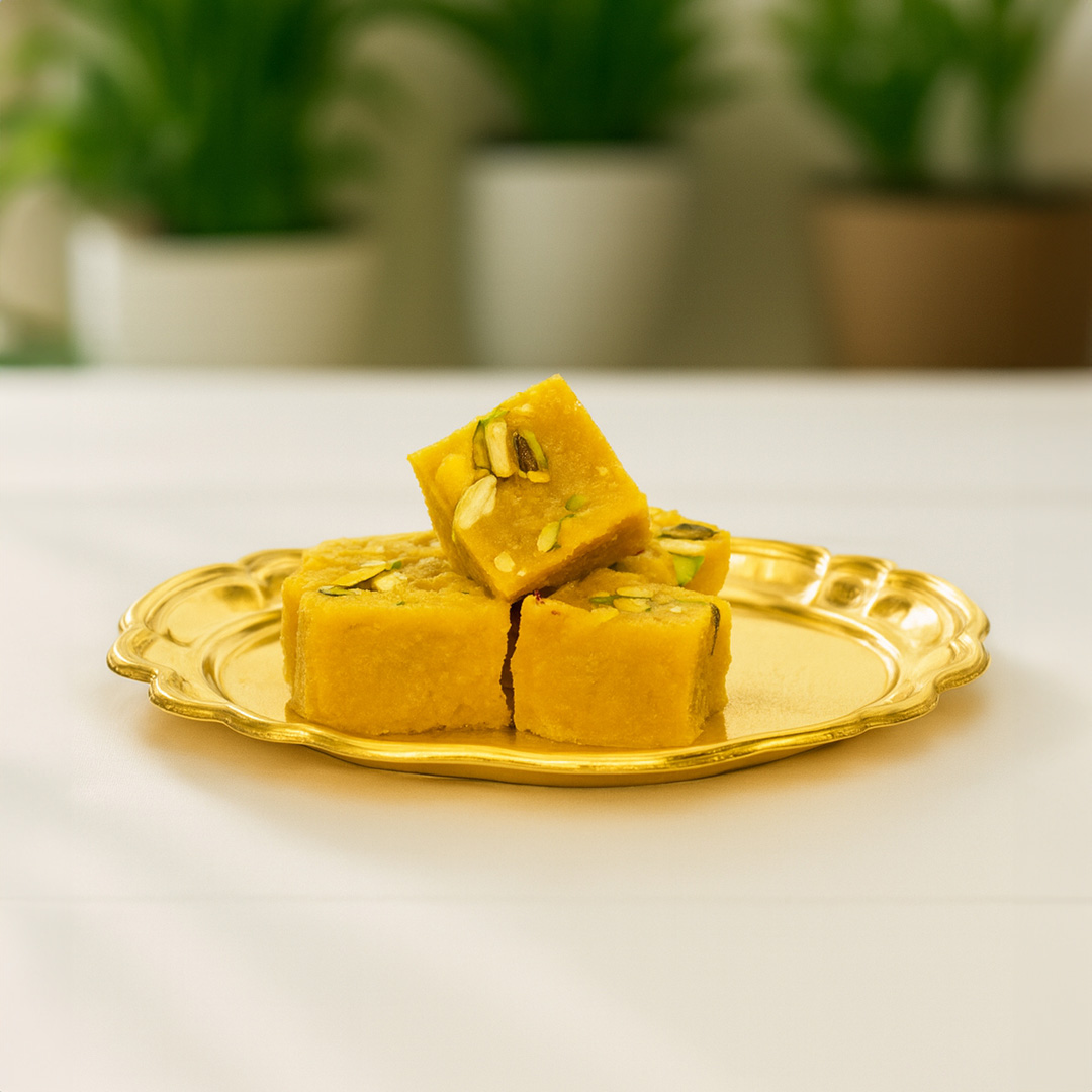 Traditional Indian Besan Barfi