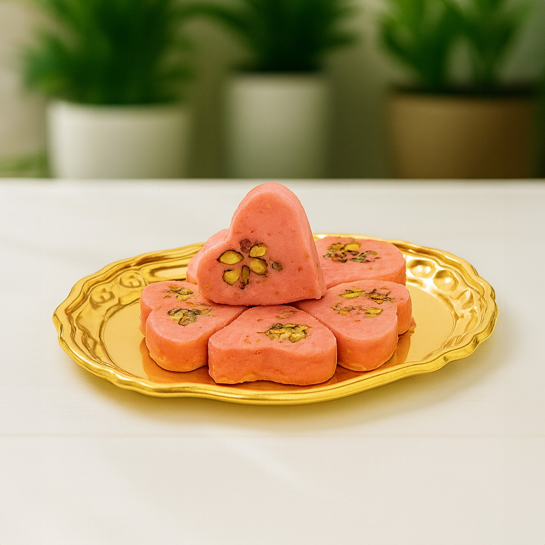 Rose Pistachio Heart Mithai