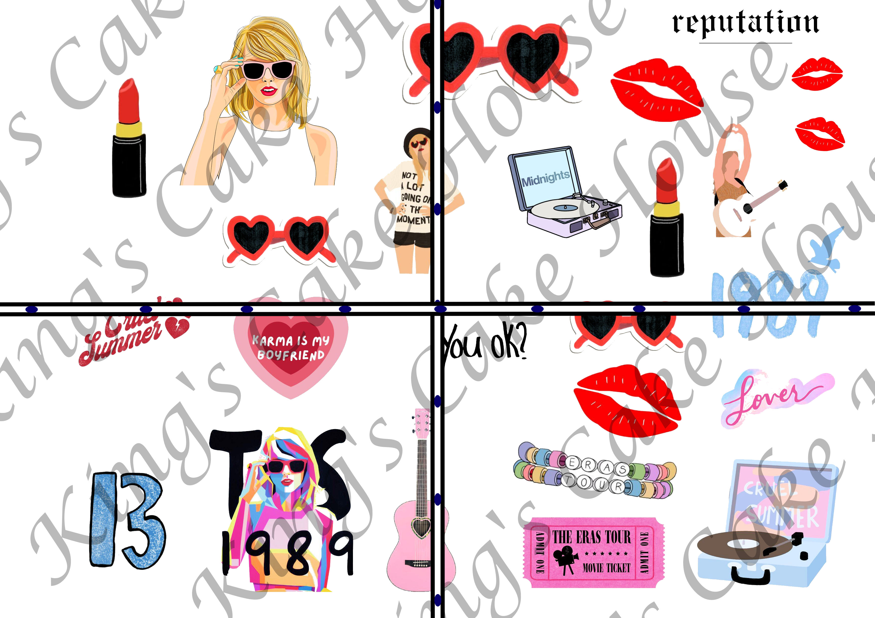 Taylor Swift Edible Cake Toppers