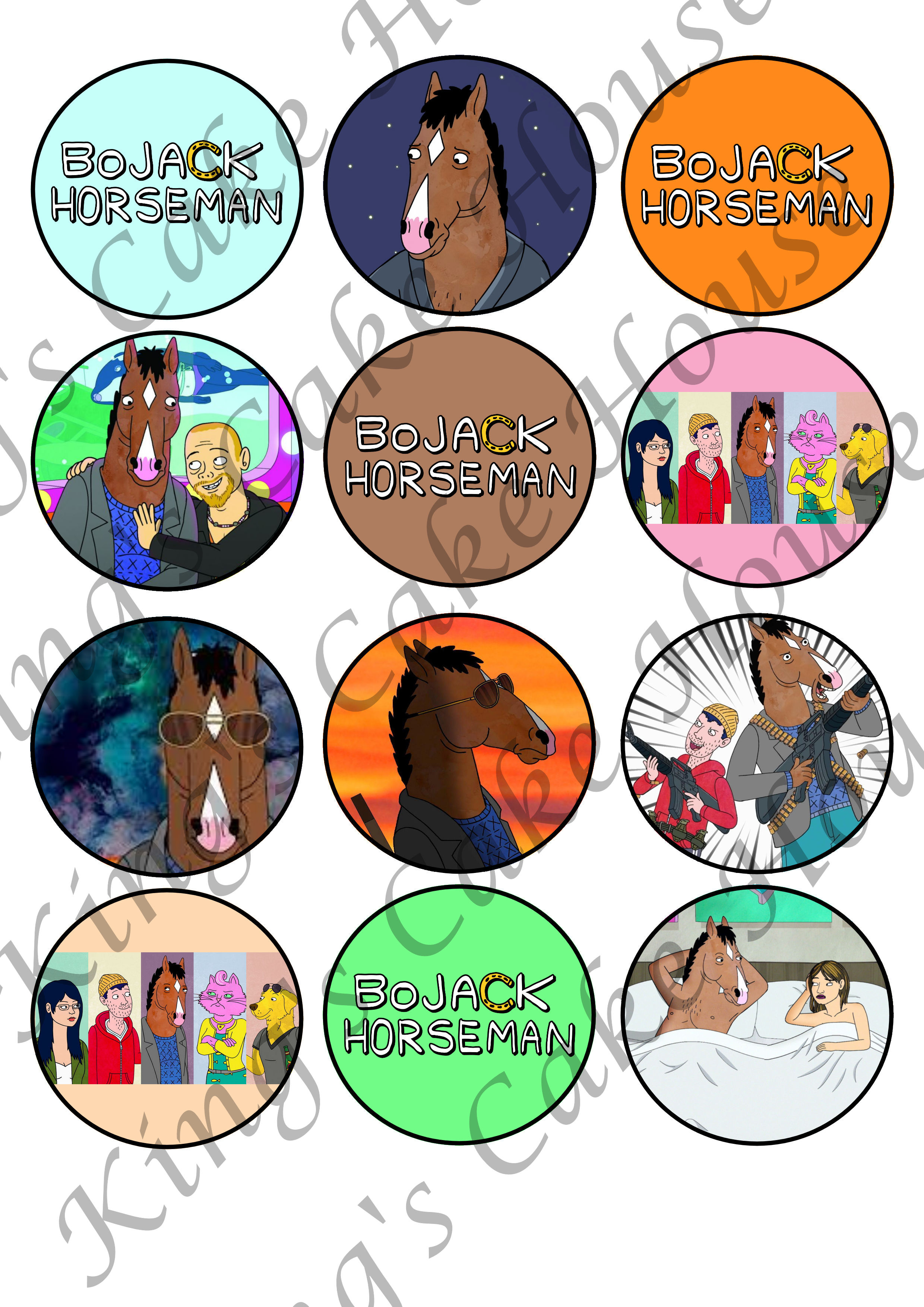 Bo Jack Edible Cake Toppers