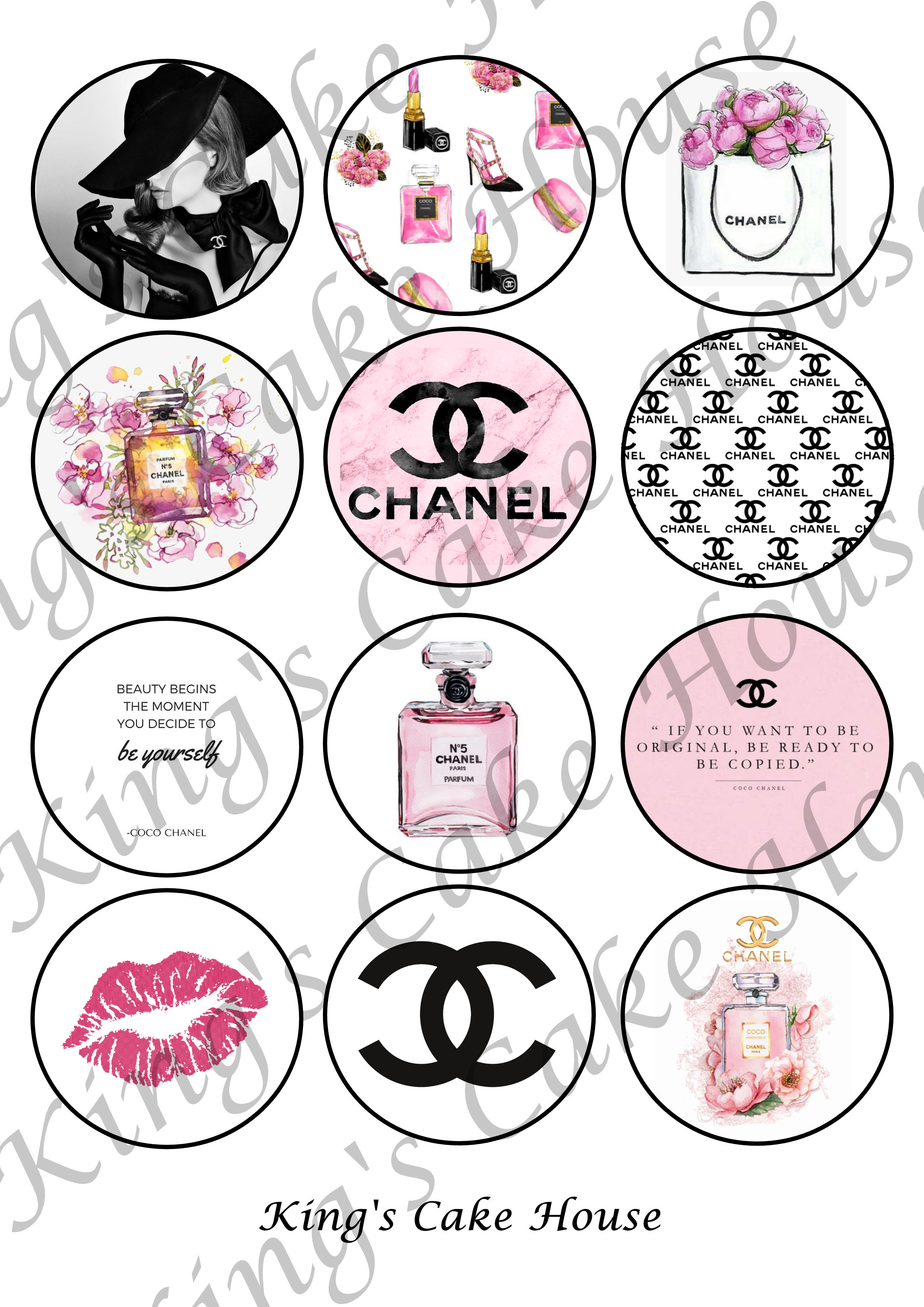 Fashion Perfume -Themed Edible Cake Toppers