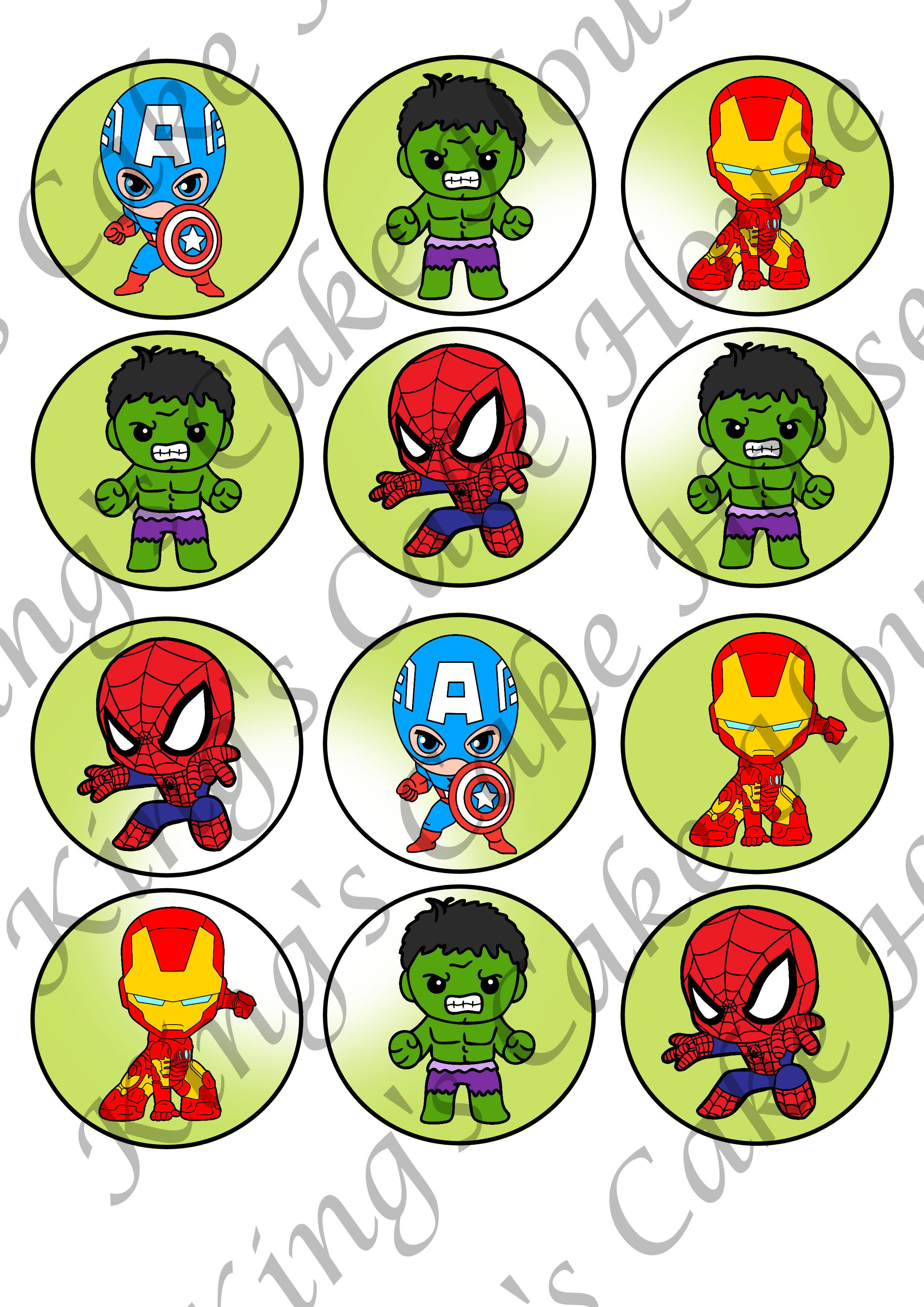 Baby Avengers Edible Cake Toppers
