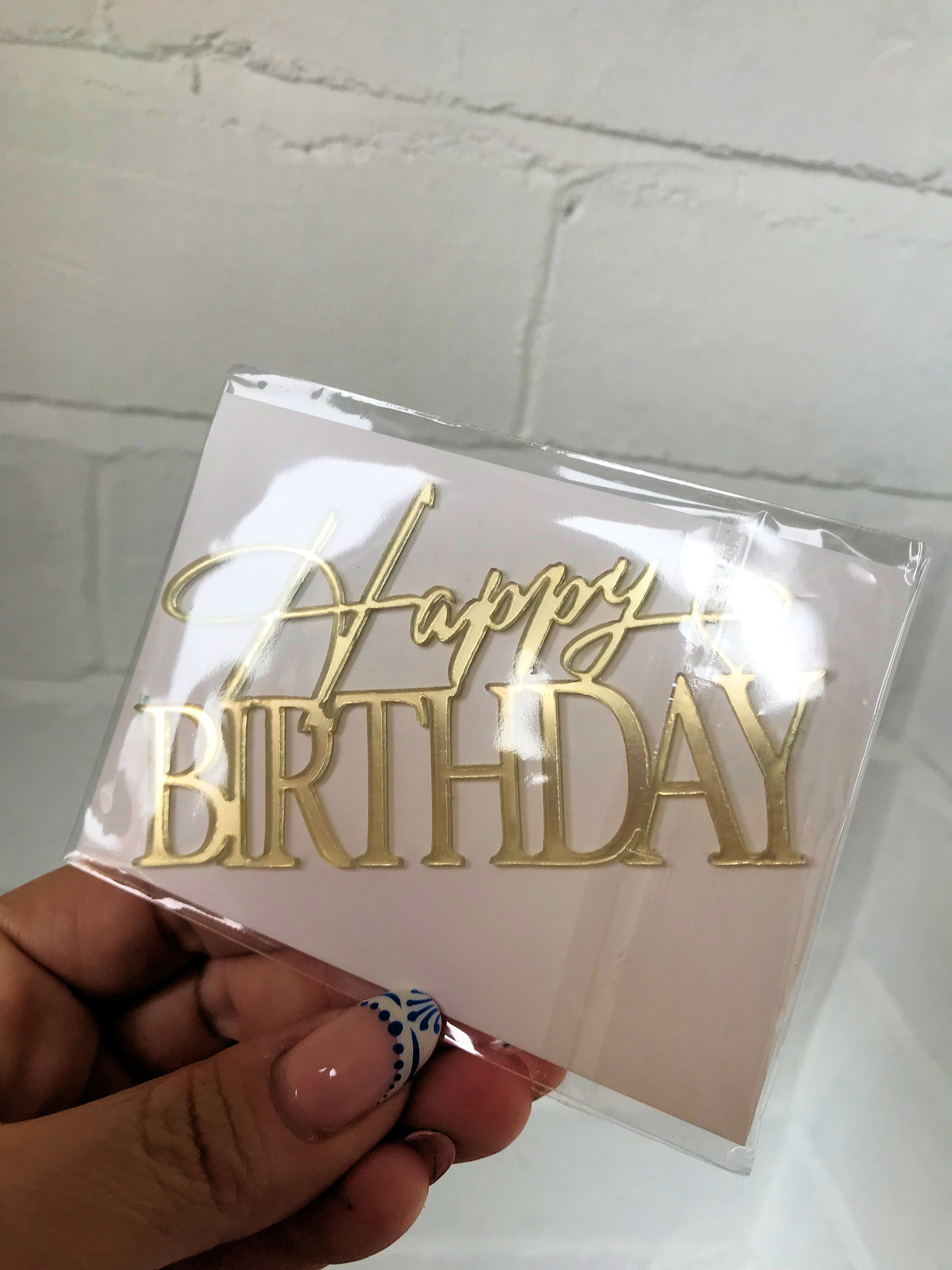 Plastic Happy Birthday Cake Charm