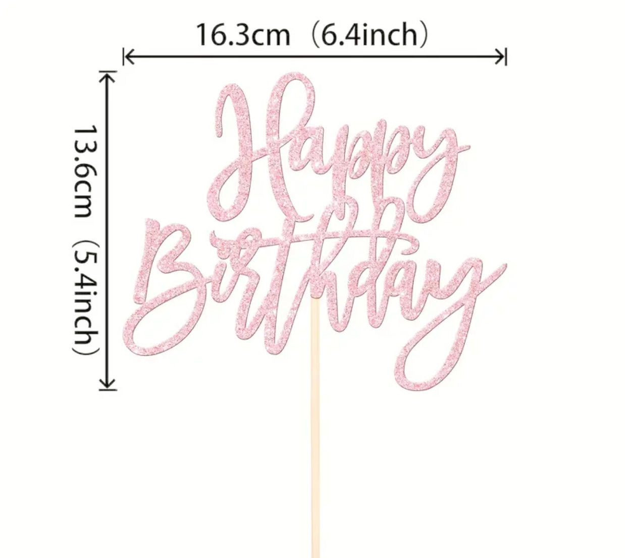 Glitter Gard Happy Birthday Cake Topper