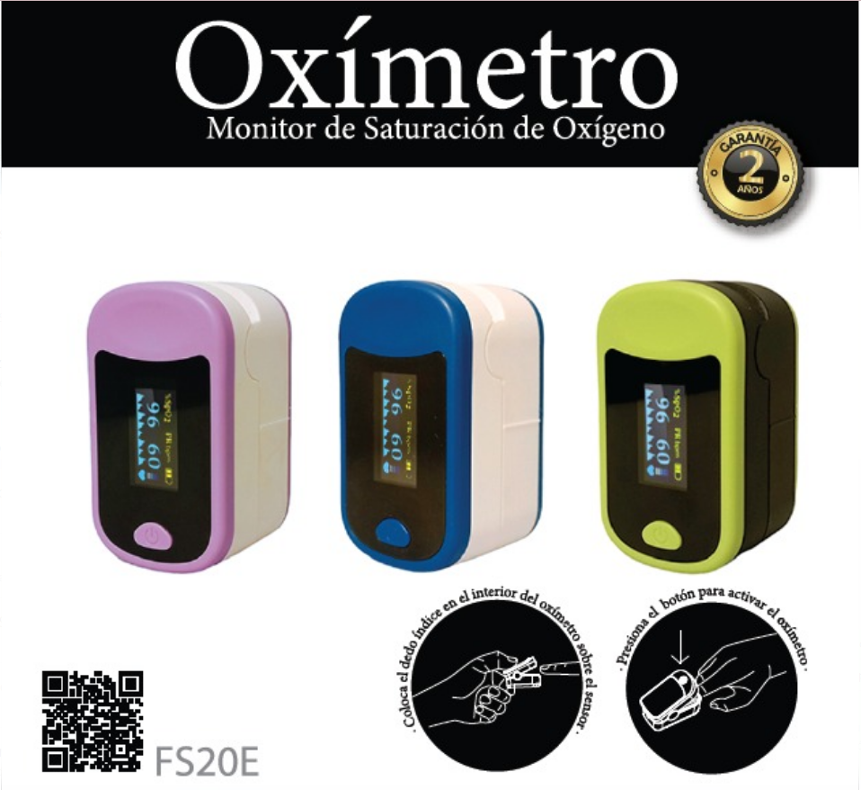 Oxímetro de pulso digital Home Care colores variados con estuche