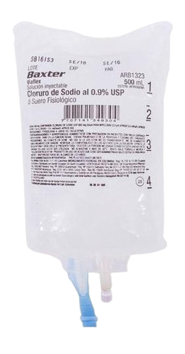 Cloruro de sodio al 0.9% USP, 500 ml BAXTER